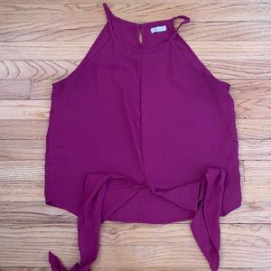 Sandy & Sid Tie Front Tank Top